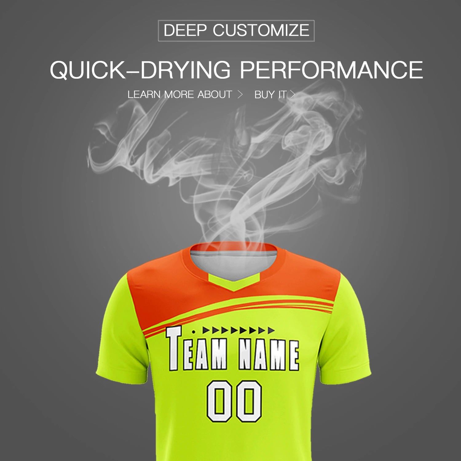 Custom Neon Green Orange Personalized Men Soccer Sets Jersey
