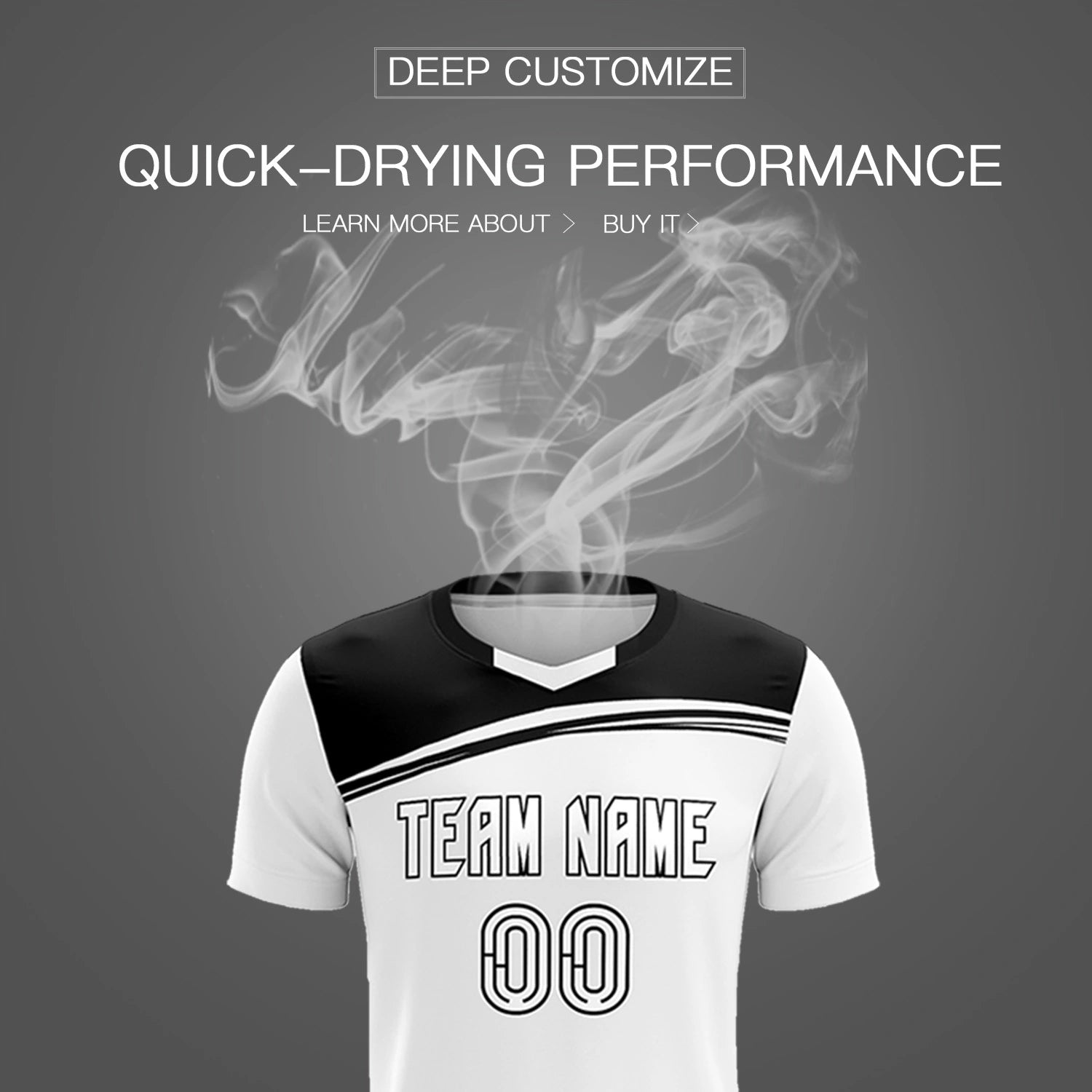 Custom White Black Personalized Men Soccer Sets Jersey