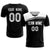 Custom Black White Personalized Men Soccer Sets Jersey