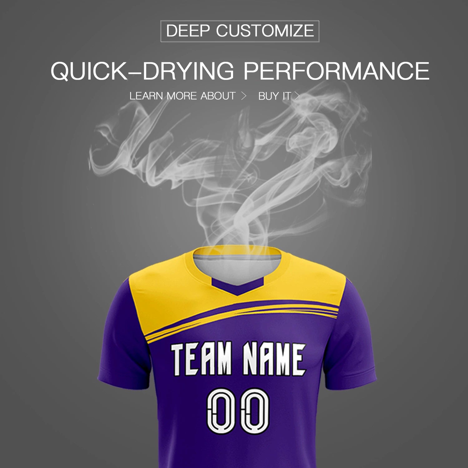 Custom Purple Gold01 Personalized Men Soccer Sets Jersey