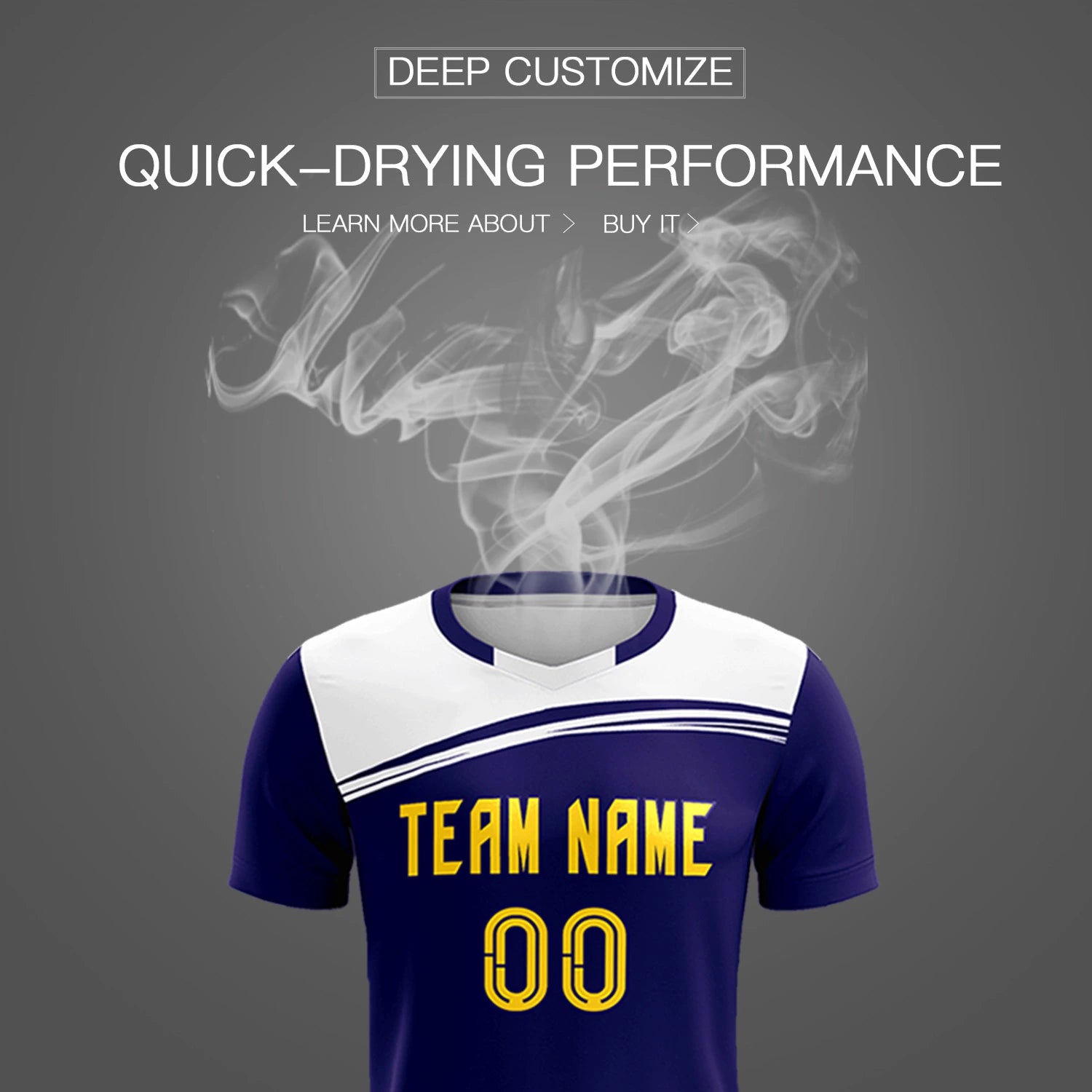 Custom Purple White White Personalized Men Soccer Sets Jersey