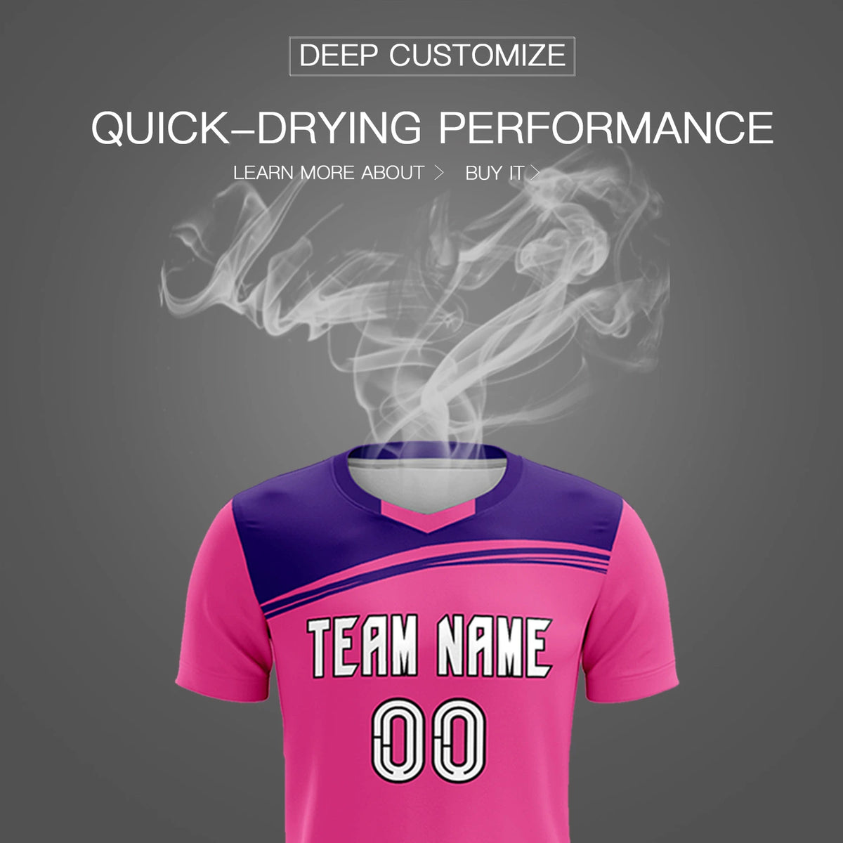 Custom Pink Purple Personalized Men Soccer Sets Jersey