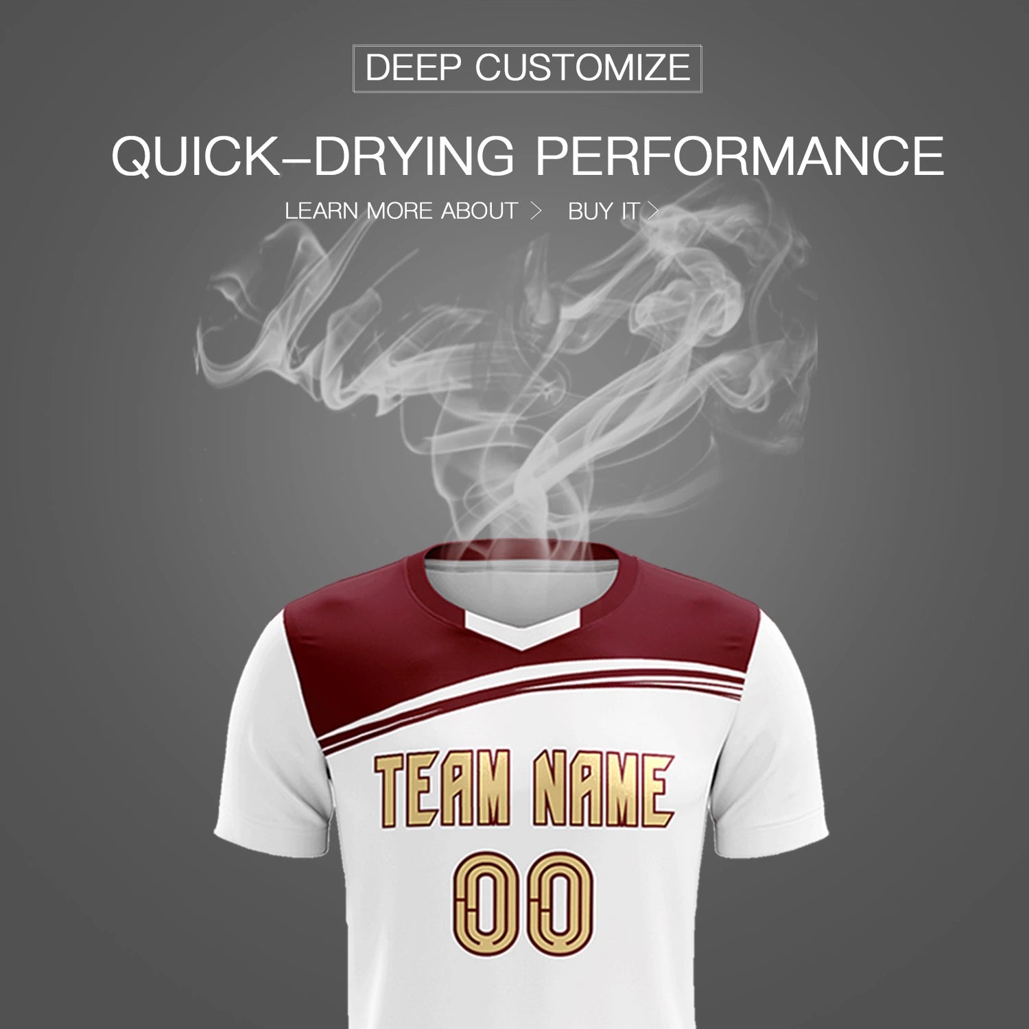 Custom White Crimson Personalized Men Soccer Sets Jersey
