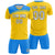 Custom Gold01 Powder Blue Personalized Men Soccer Sets Jersey