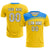 Custom Gold01 Powder Blue Personalized Men Soccer Sets Jersey