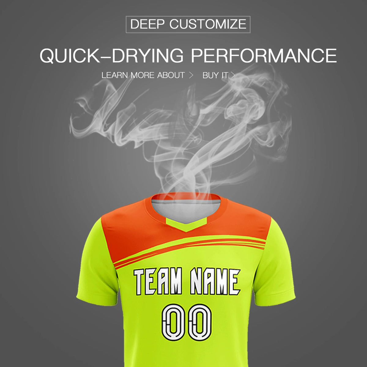 Custom Neon Green Orange Personalized Men Soccer Sets Jersey