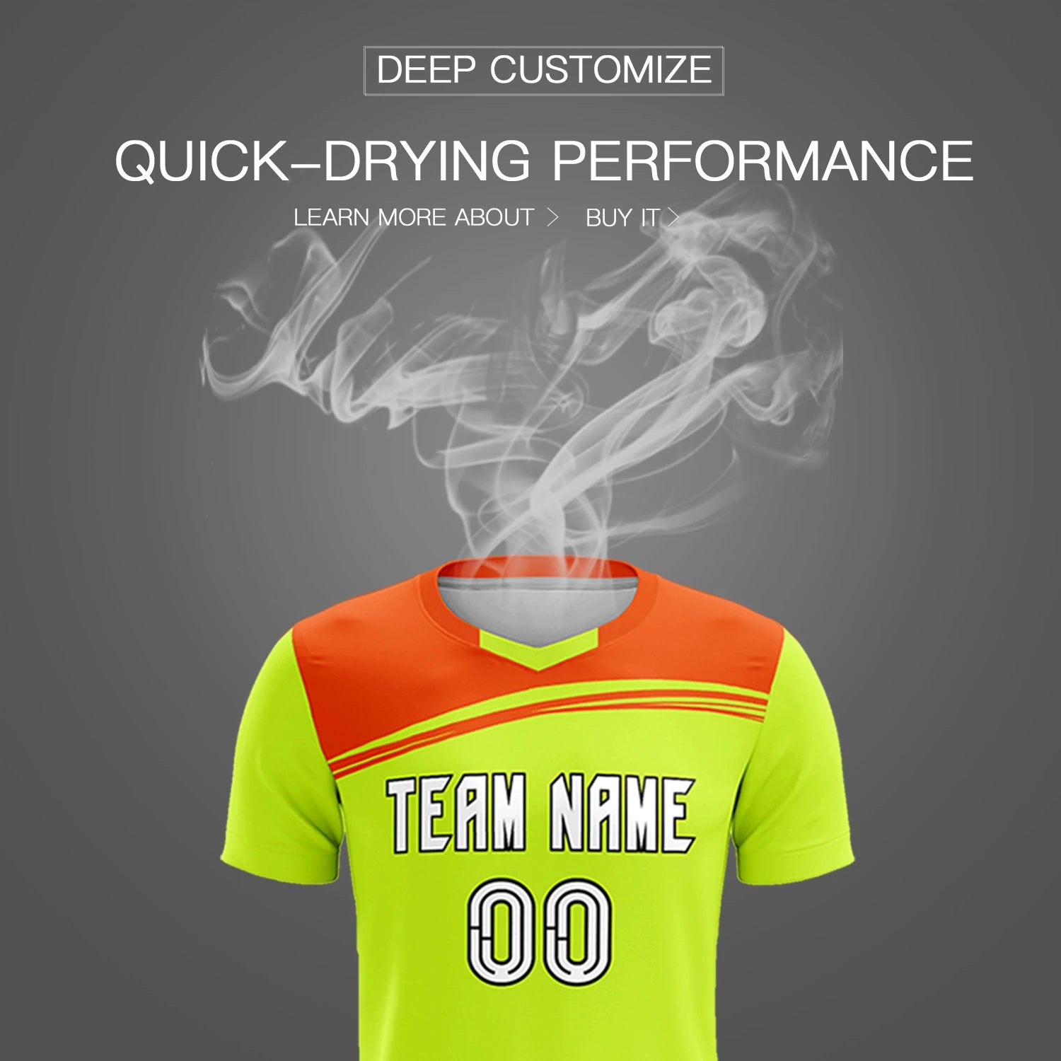 Custom Neon Green Orange Personalized Men Soccer Sets Jersey