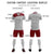 Custom Gray Crimson Personalized Men Soccer Sets Jersey