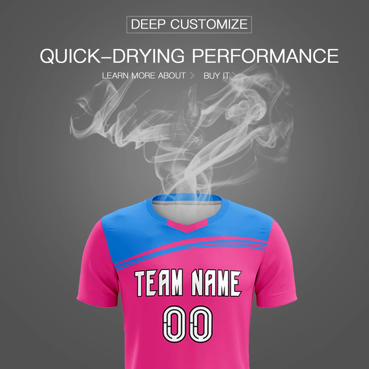 Custom Pink Powder Blue Personalized Men Soccer Sets Jersey