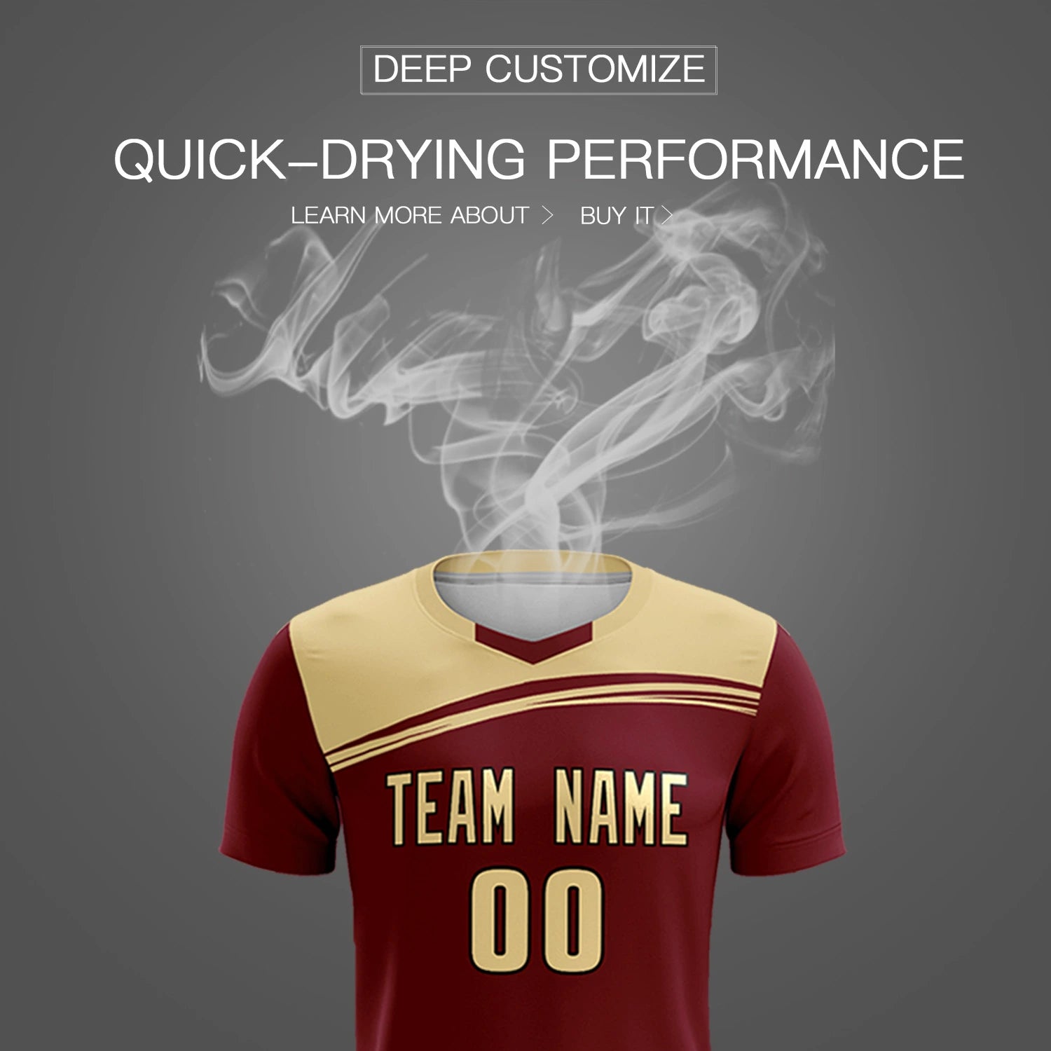 Custom Crimson Khaki Personalized Men Soccer Sets Jersey