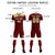 Custom Crimson Khaki Personalized Men Soccer Sets Jersey