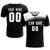 Custom Black White Personalized Men Soccer Sets Jersey