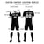 Custom Black White Personalized Men Soccer Sets Jersey