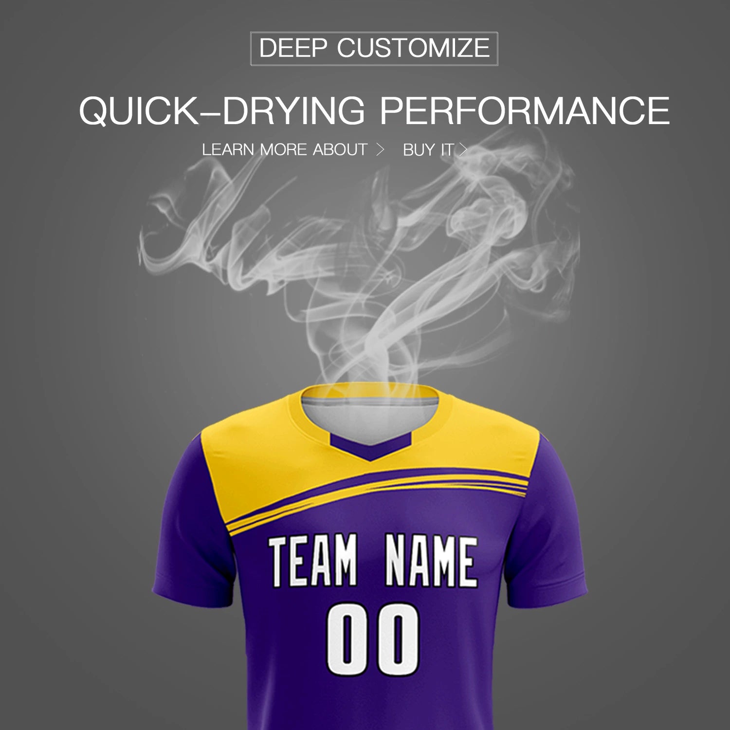 Custom Purple Gold01 Personalized Men Soccer Sets Jersey