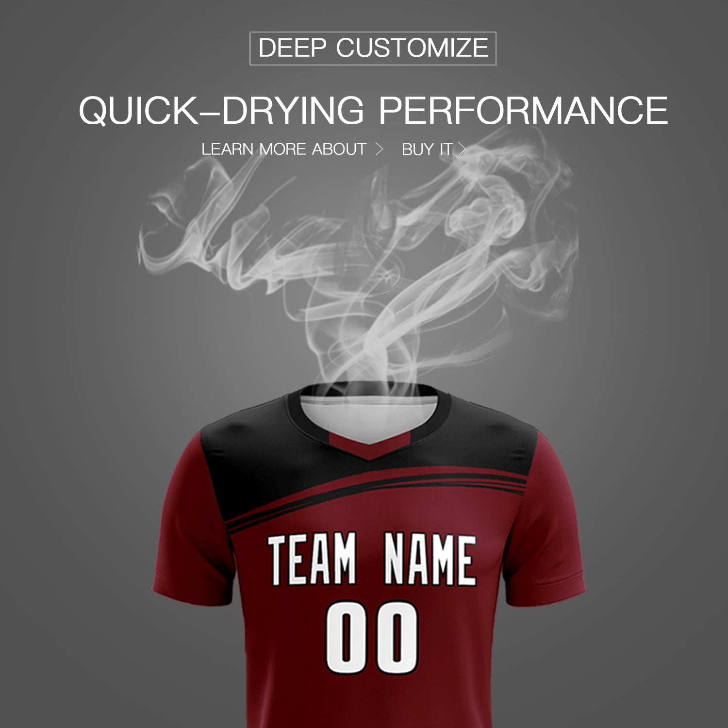 Custom Crimson Black Personalized Men Soccer Sets Jersey