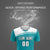 Custom Aqua White Personalized Men Soccer Sets Jersey