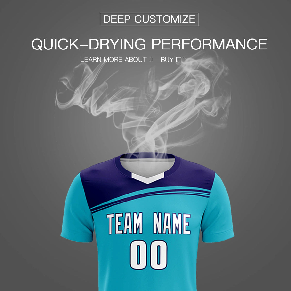Custom Sky Blue Purple White Personalized Men Soccer Sets Jersey