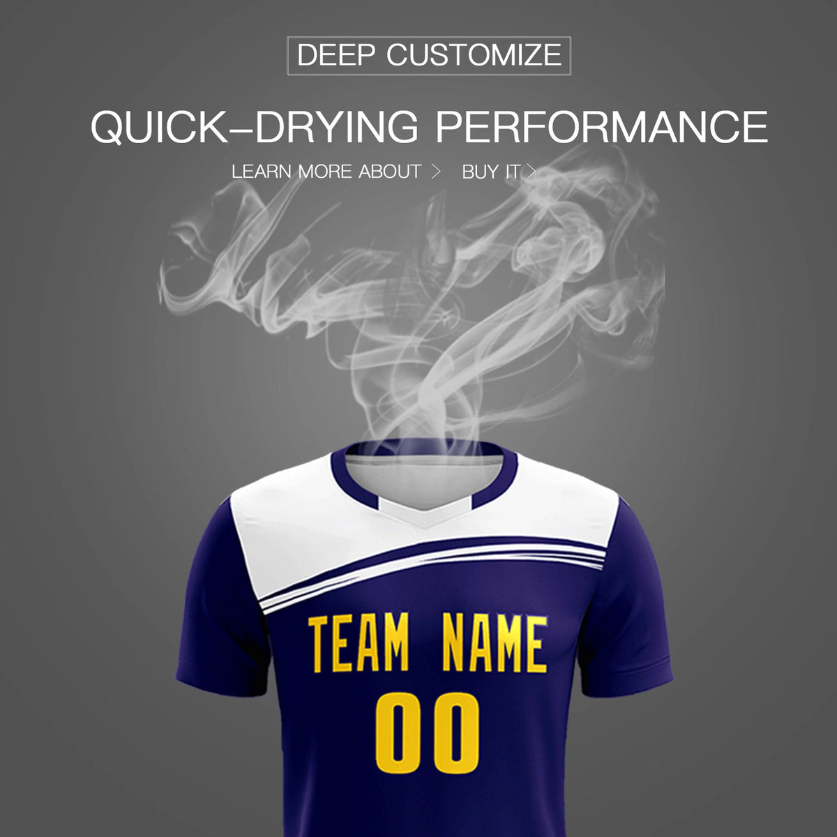 Custom Purple White White Personalized Men Soccer Sets Jersey