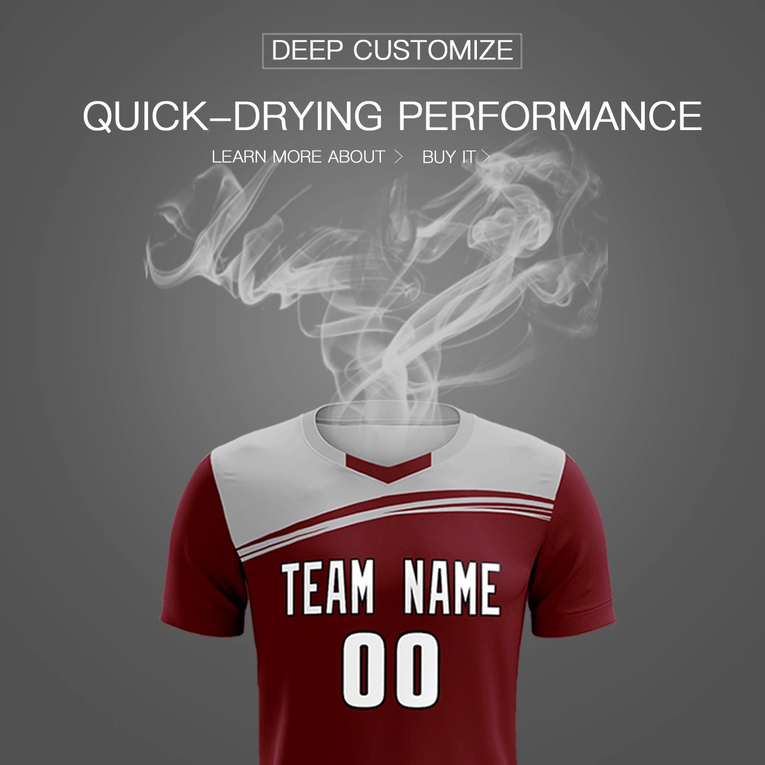 Custom Crimson Gray Personalized Men Soccer Sets Jersey