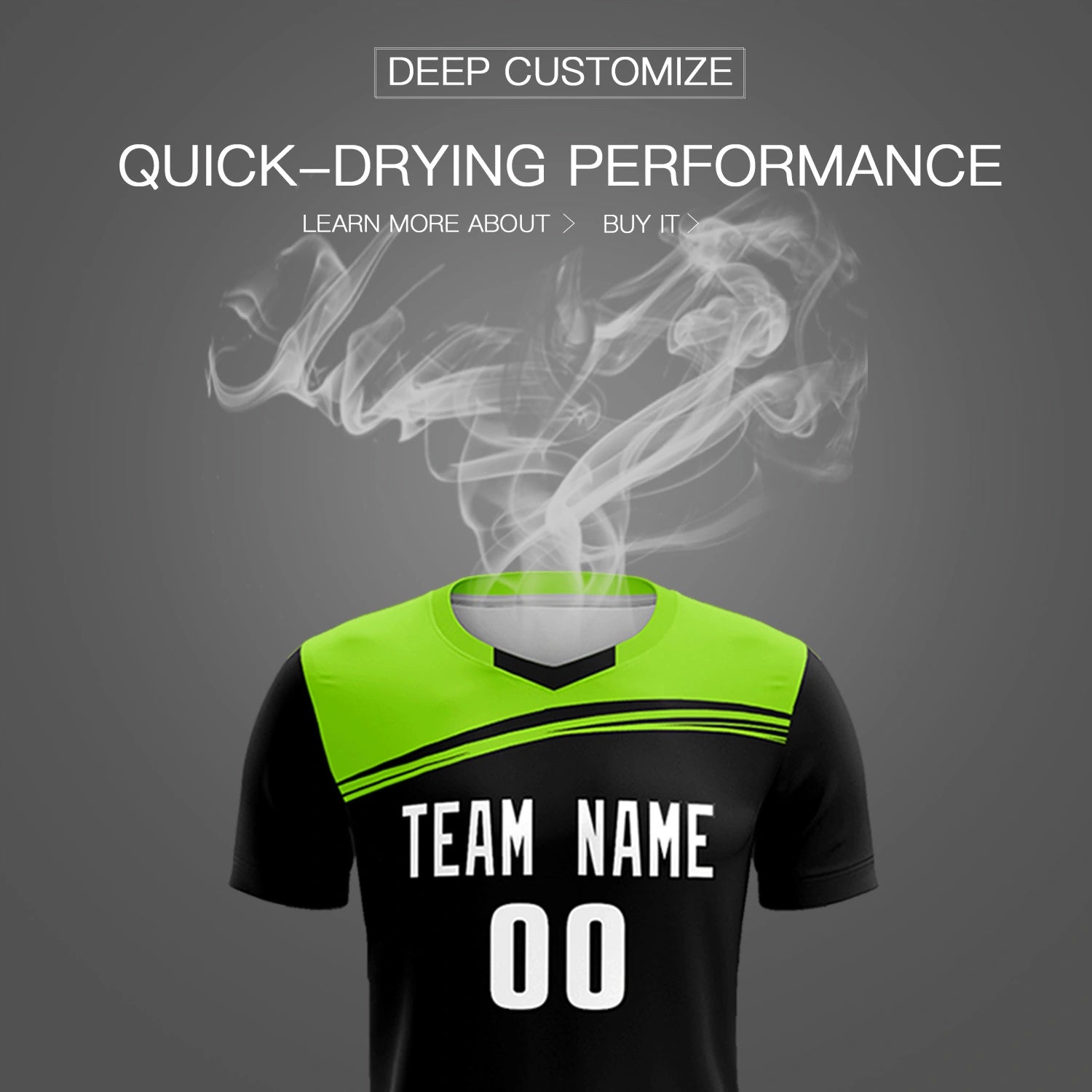 Custom Navy Neon Green Personalized Men Soccer Sets Jersey