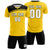 Custom Gold01 Black Personalized Men Soccer Sets Jersey