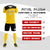 Custom Gold01 Black Personalized Men Soccer Sets Jersey