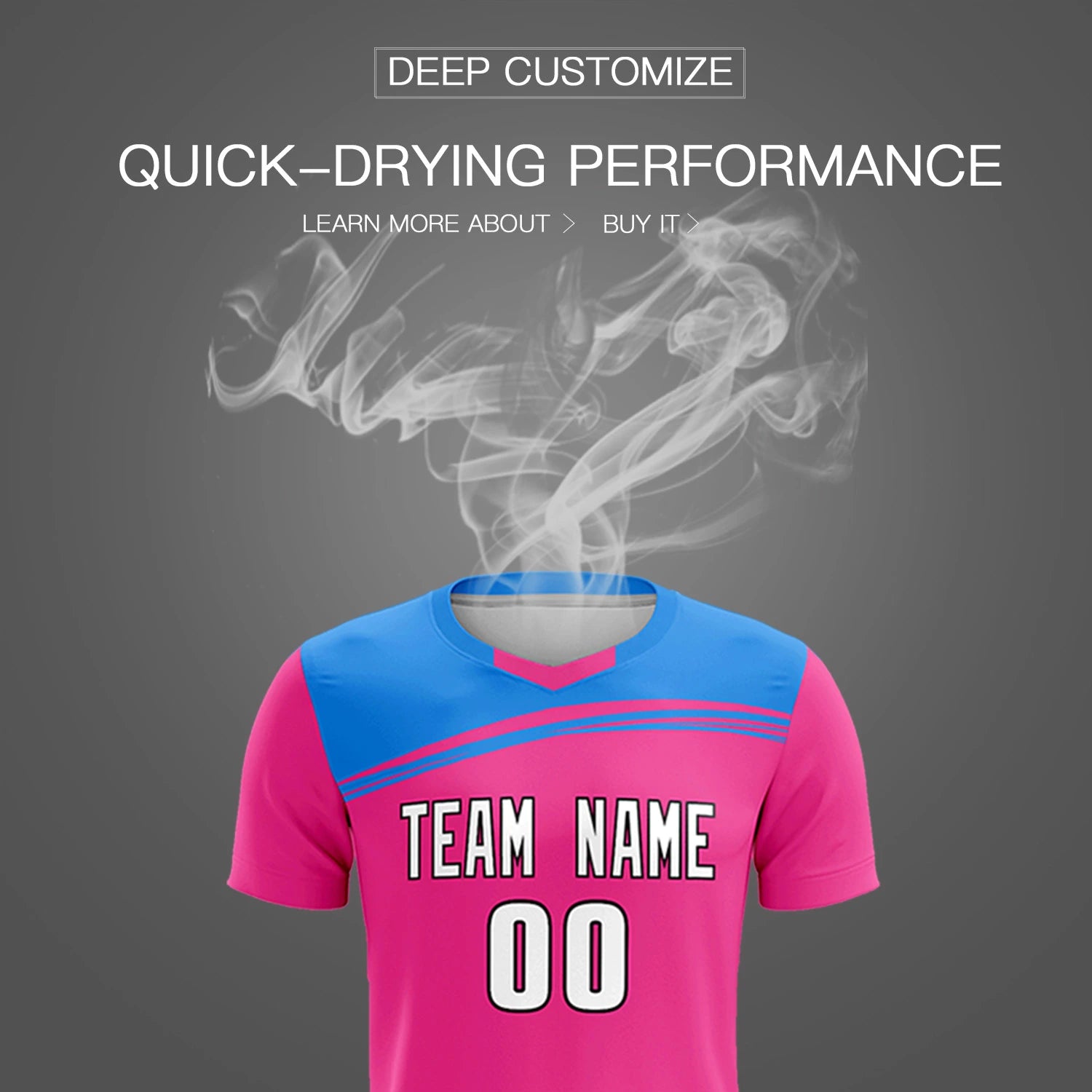 Custom Pink Powder Blue Personalized Men Soccer Sets Jersey