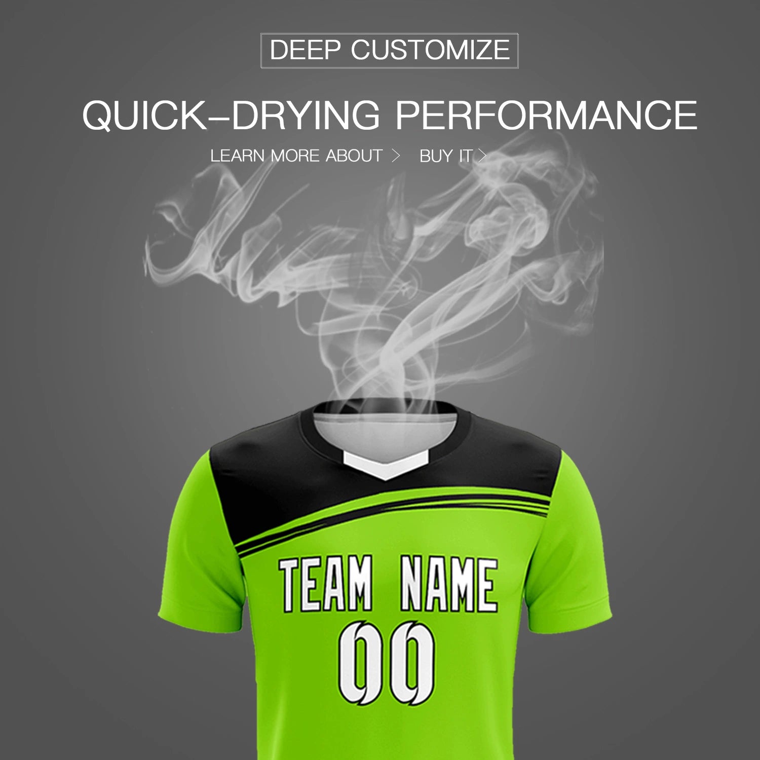 Custom Neon Green Black Personalized Men Soccer Sets Jersey