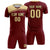 Custom Crimson Khaki Personalized Men Soccer Sets Jersey