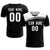 Custom Black White Personalized Men Soccer Sets Jersey