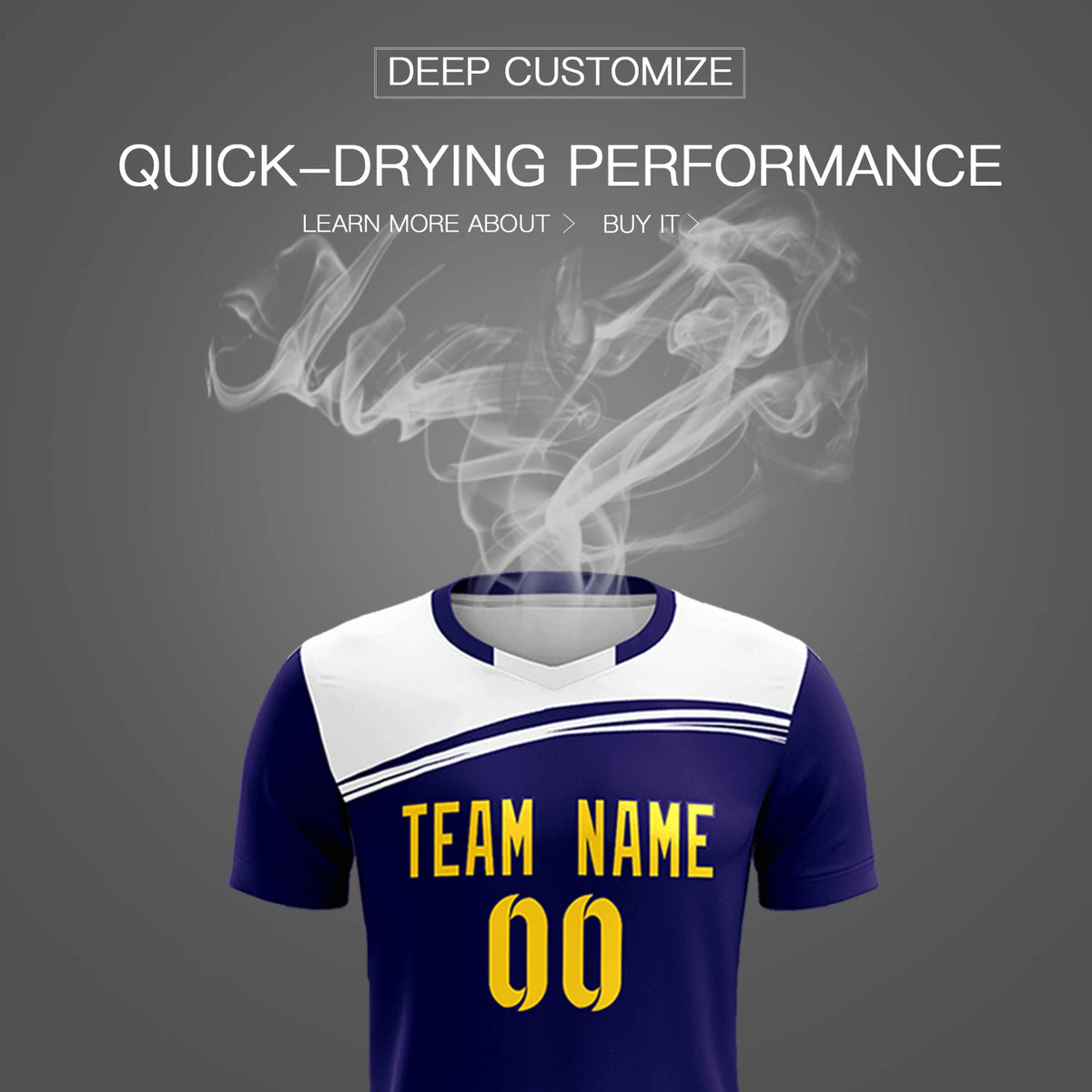 Custom Purple White White Personalized Men Soccer Sets Jersey