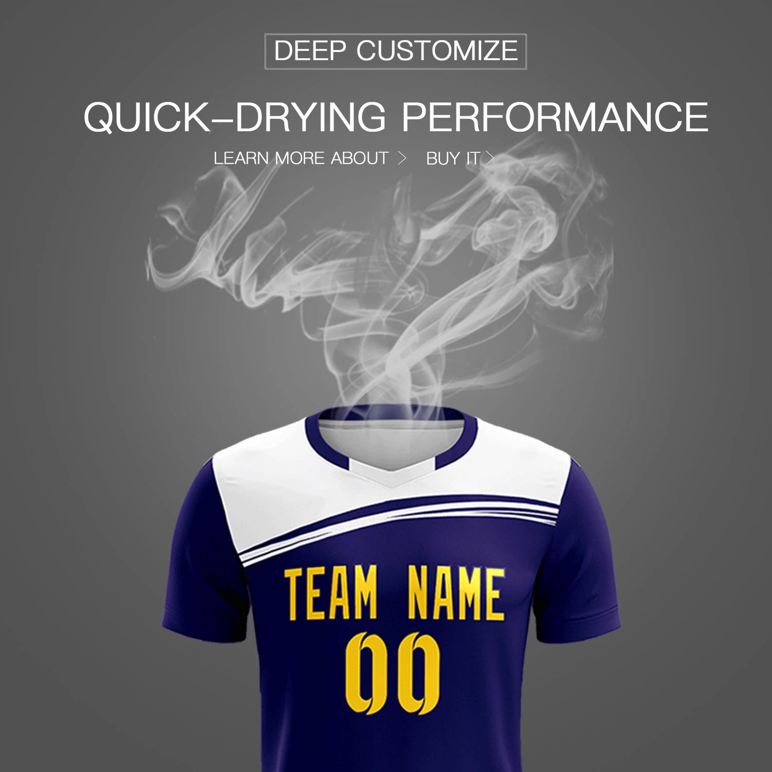 Custom Purple White White Personalized Men Soccer Sets Jersey