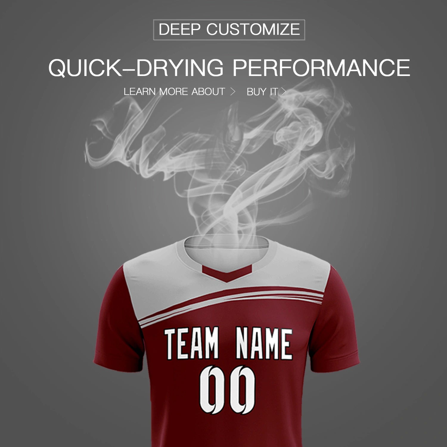 Custom Crimson Gray Personalized Men Soccer Sets Jersey