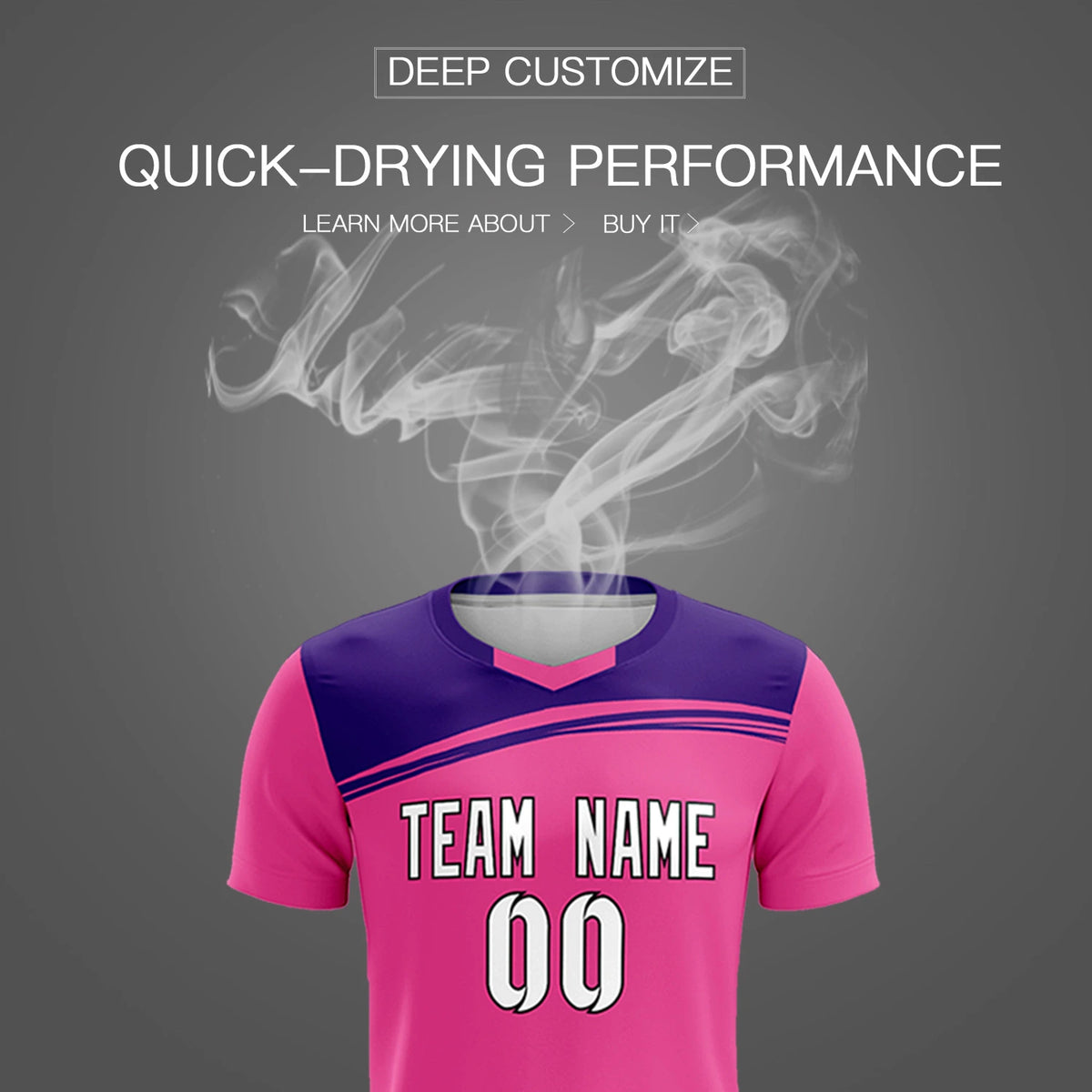 Custom Pink Purple Personalized Men Soccer Sets Jersey