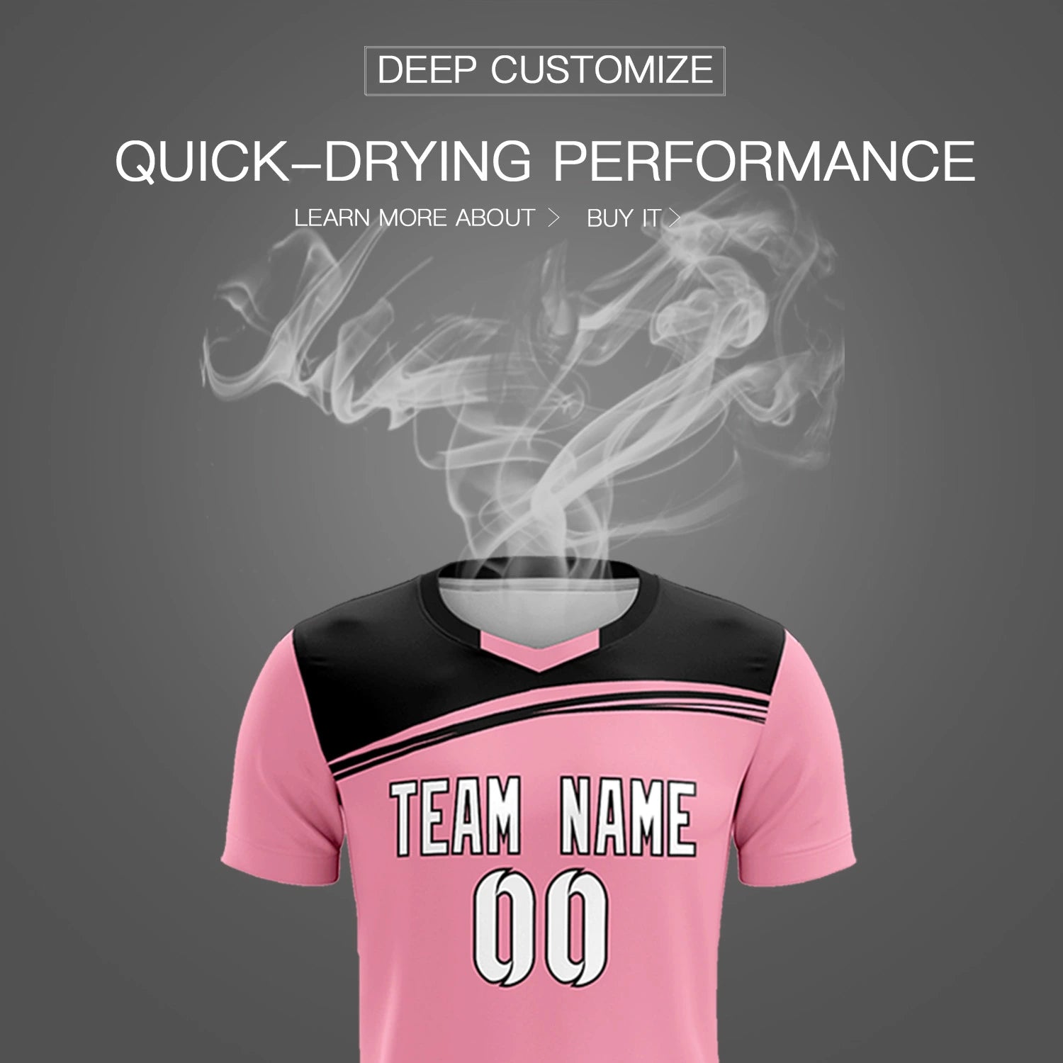 Custom Light Pink Black Personalized Men Soccer Sets Jersey
