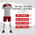 Custom Gray Crimson Personalized Men Soccer Sets Jersey