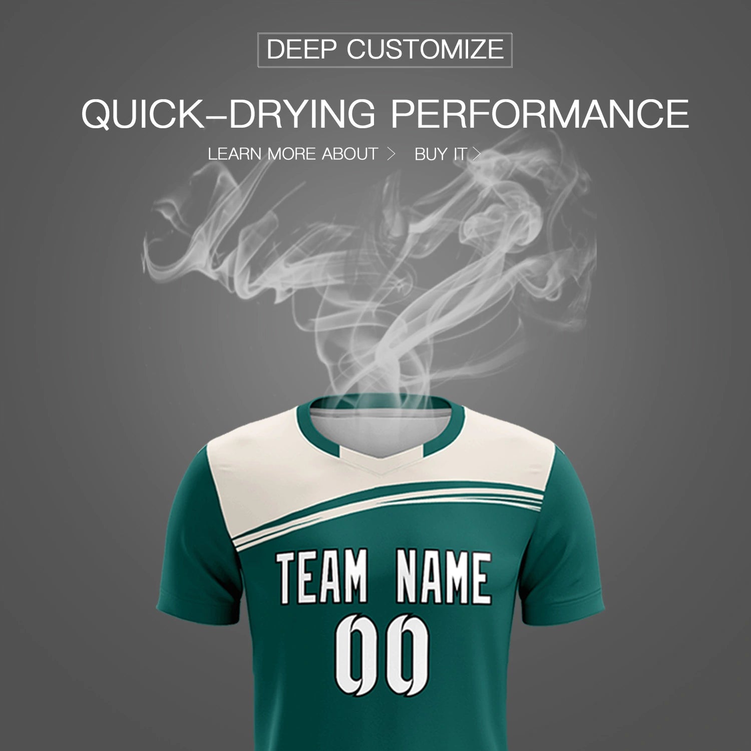 Custom Aqua Cream Personalized Men Soccer Sets Jersey