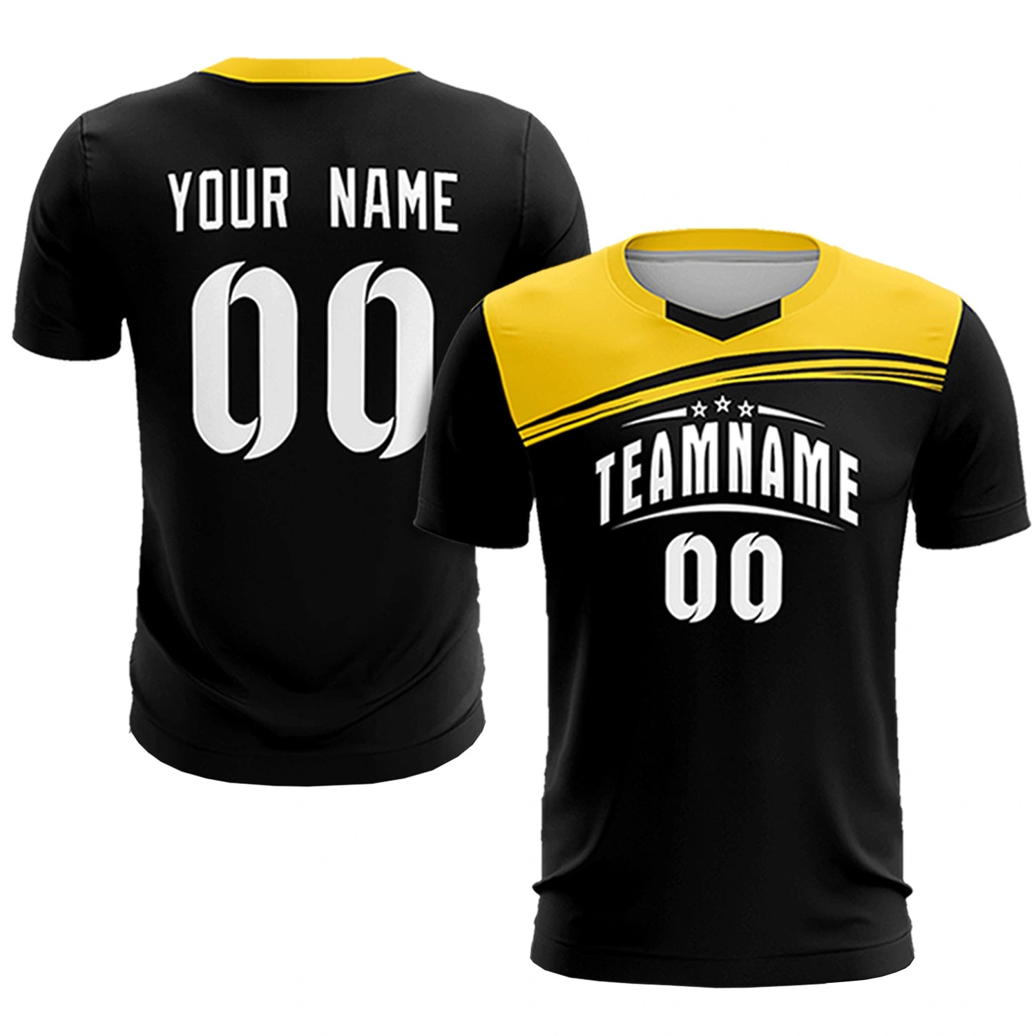 Custom Black Royal Blue Personalized Men Soccer Sets Jersey