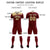 Custom Crimson Khaki Personalized Men Soccer Sets Jersey