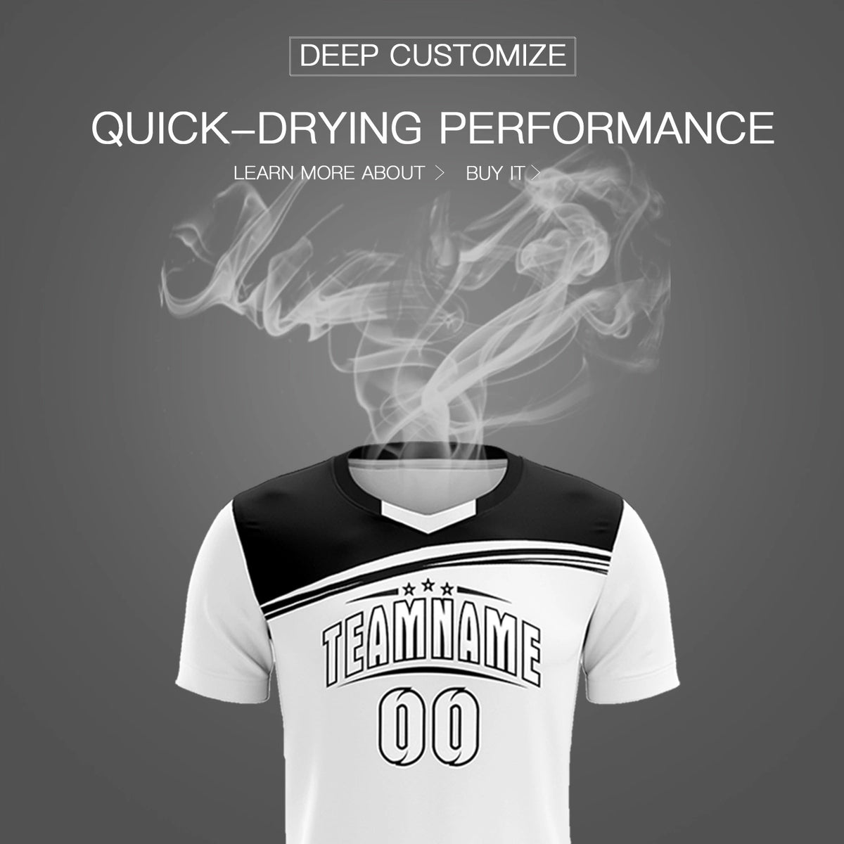 Custom White Black Personalized Men Soccer Sets Jersey