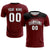 Custom Crimson Black Personalized Men Soccer Sets Jersey