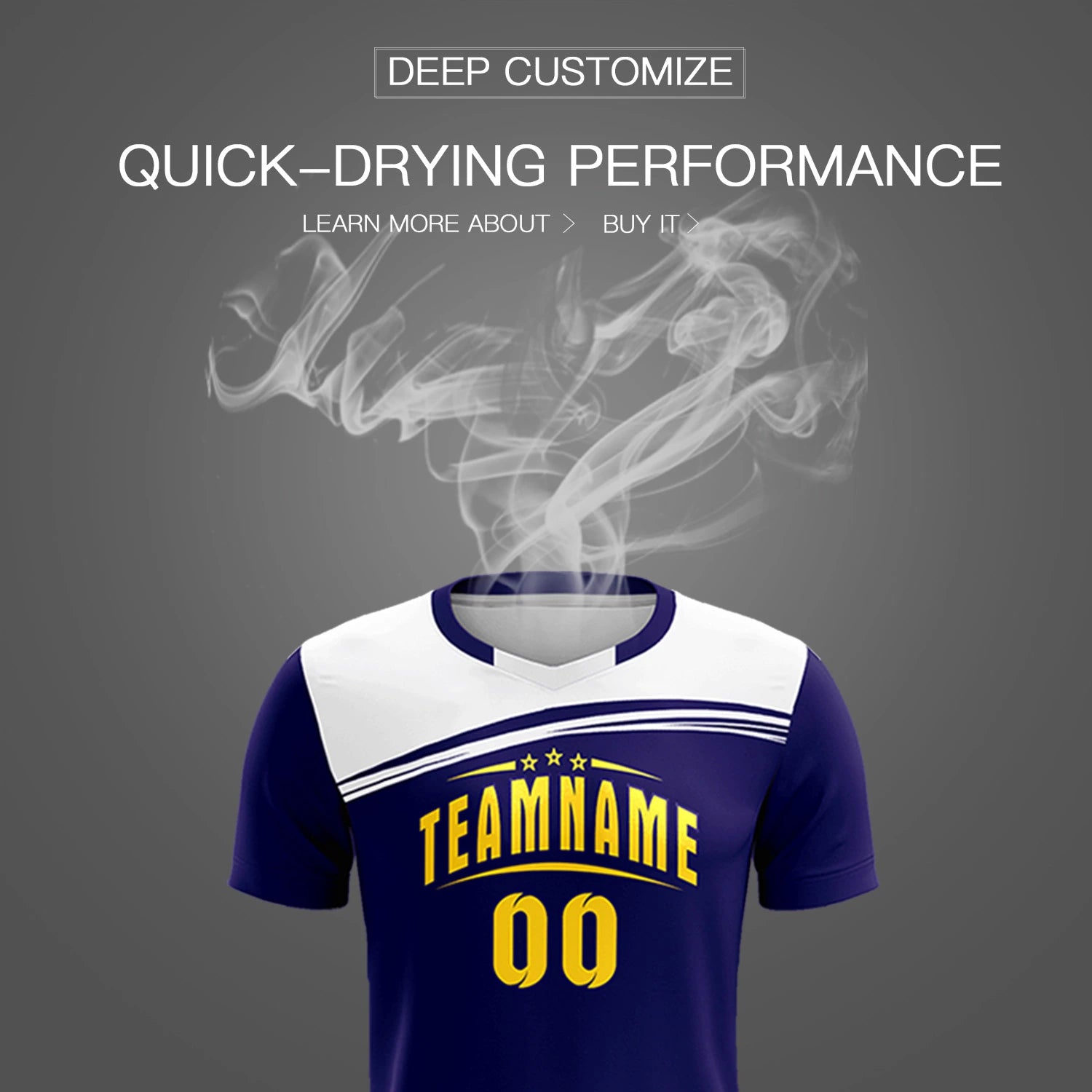 Custom Purple White White Personalized Men Soccer Sets Jersey