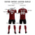 Custom Crimson Gray Personalized Men Soccer Sets Jersey