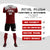 Custom Crimson Gray Personalized Men Soccer Sets Jersey