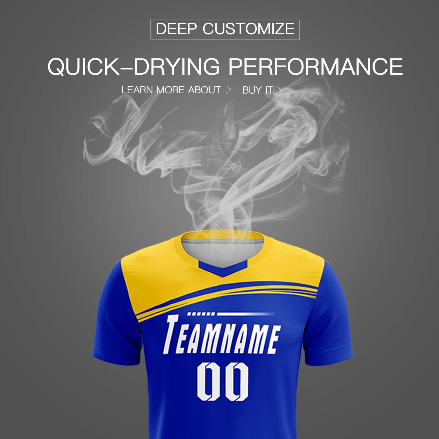 Custom Royal Blue Gold01 Personalized Men Soccer Sets Jersey