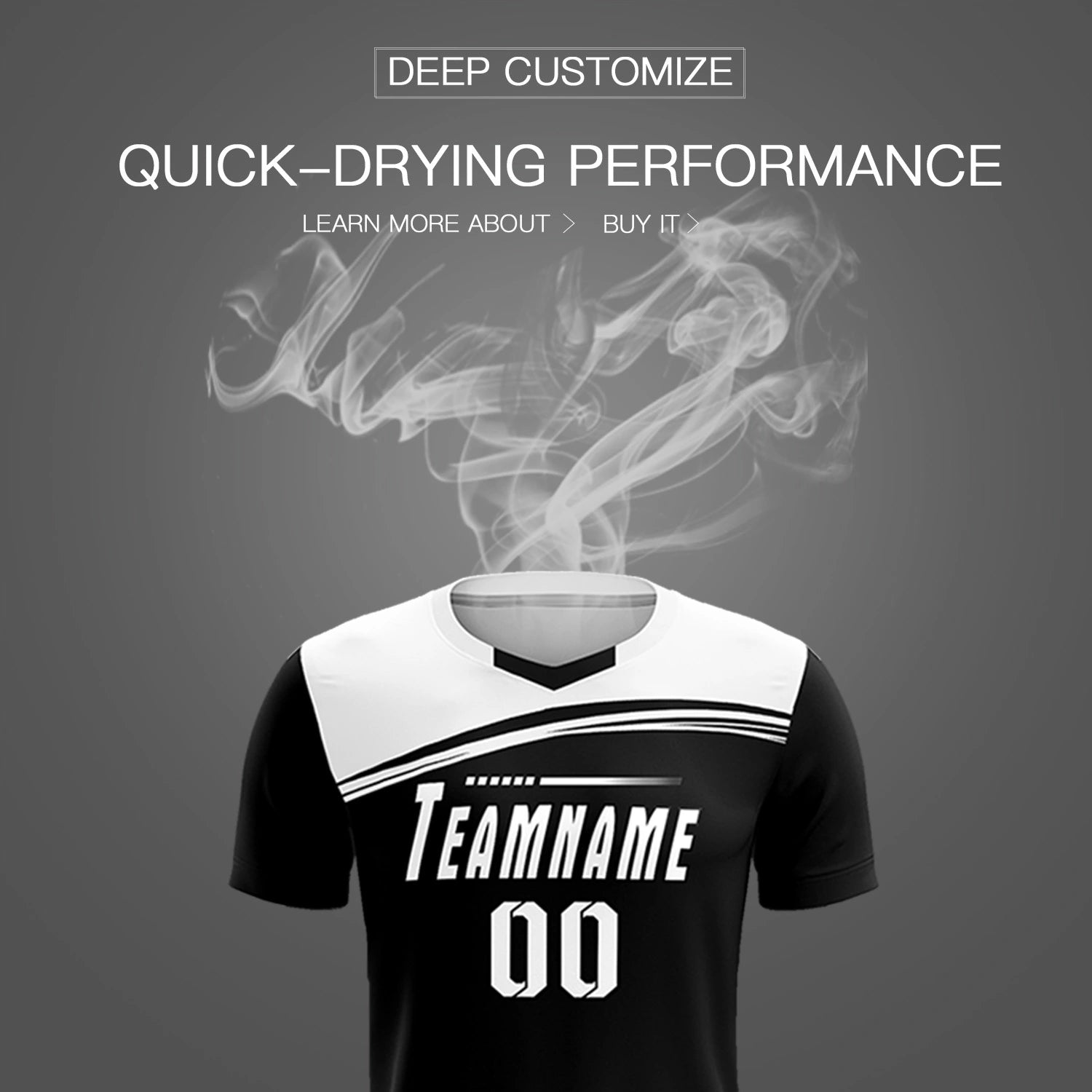 Custom Black White Personalized Men Soccer Sets Jersey