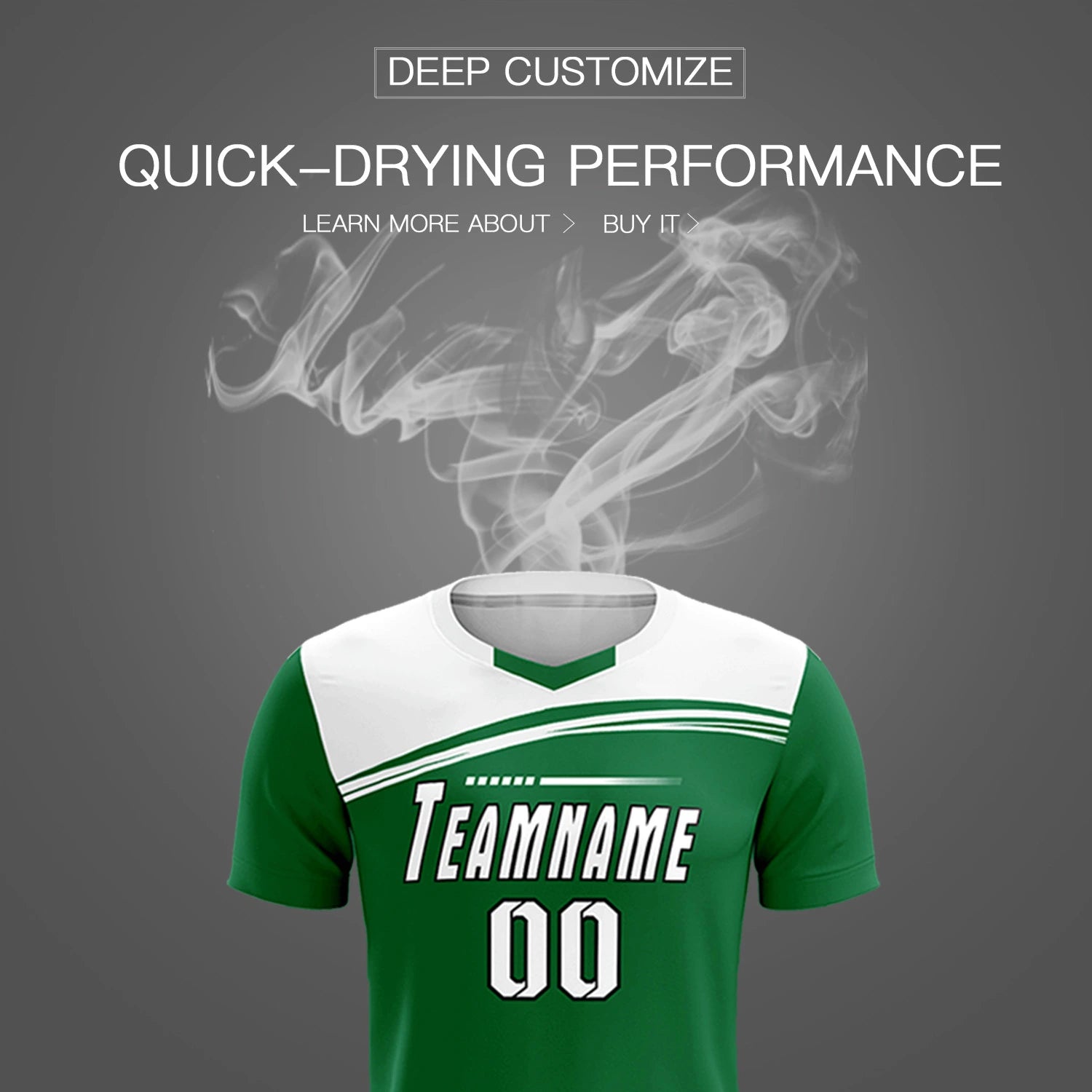 Custom Kelly Green White Personalized Men Soccer Sets Jersey