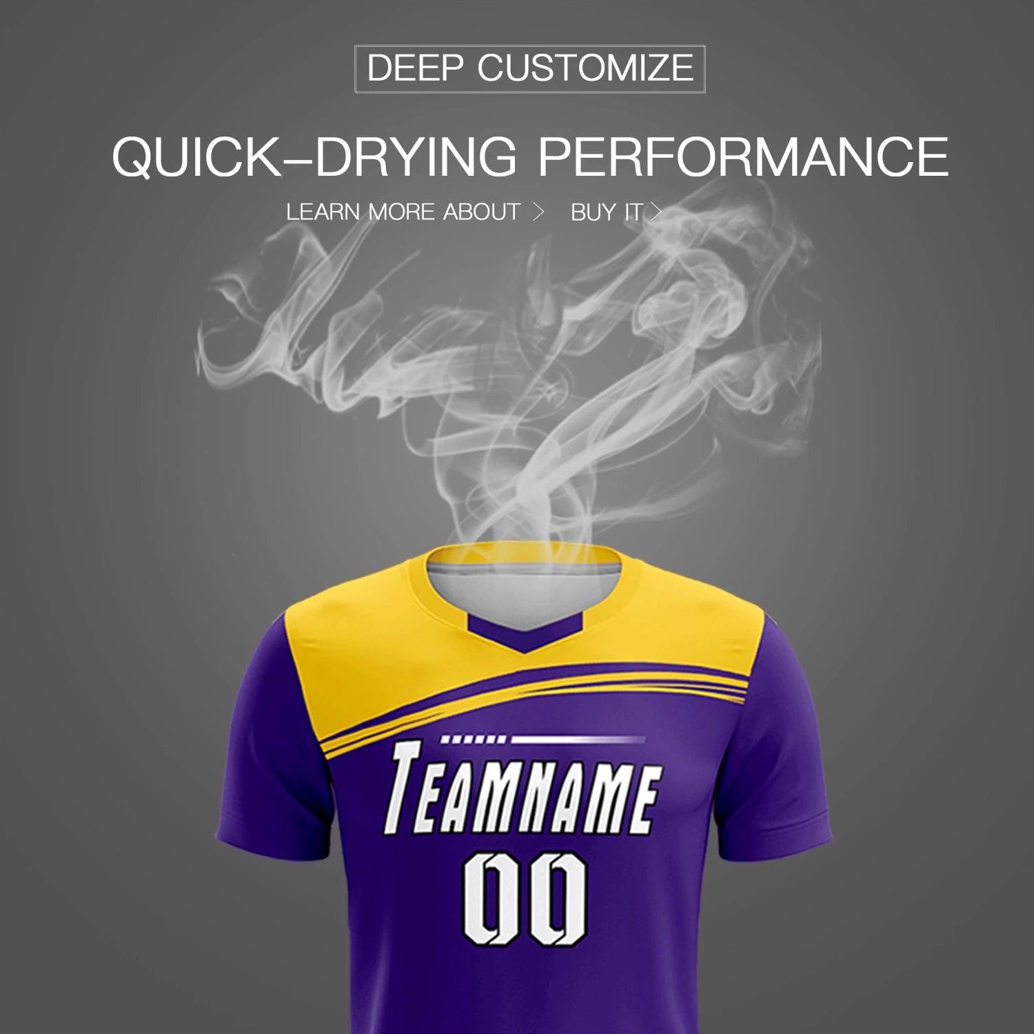 Custom Purple Gold01 Personalized Men Soccer Sets Jersey