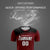 Custom Crimson Black Personalized Men Soccer Sets Jersey