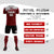 Custom Crimson Gray Personalized Men Soccer Sets Jersey